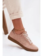 Zazoo N1068 Semišové Nízké Dámské Tenisky Špinavě Růžové