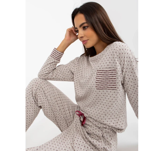 Pyžamo BR PI 9114 světle béžové