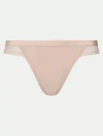 Dámská tanga UW0UW02473 DW5 sv. béžové - Tommy Hilfiger