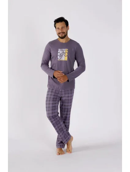 Pánské pyžamo ROY 1471 šedé - M-Max