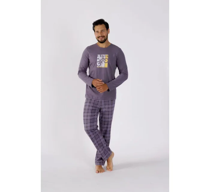 Pánské pyžamo ROY 1471 šedé - M-Max