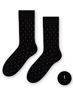 Pánské ponožky 056-206 černé se vzorem - Steven