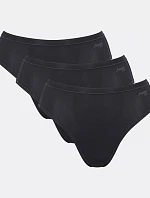 Dámské kalhotky GO Daily Cotton Tai 3P - BLACK - černé 0004 - SLOGGI