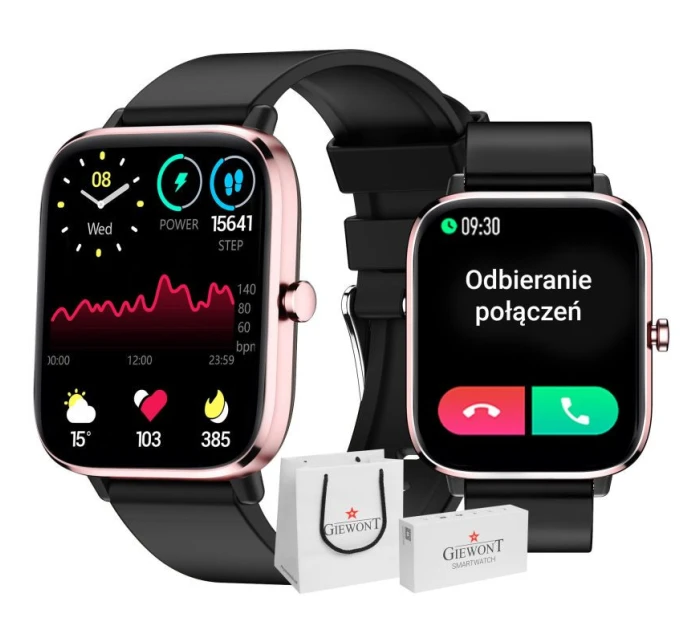Chytré hodinky Giewont Pink and Black GW230-3 Chytré hodinky Giewont Pink and Black GW230-3