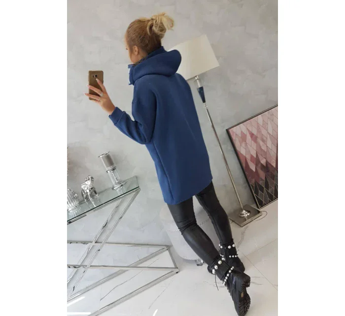 Zateplená mikina s kapucí z džínoviny