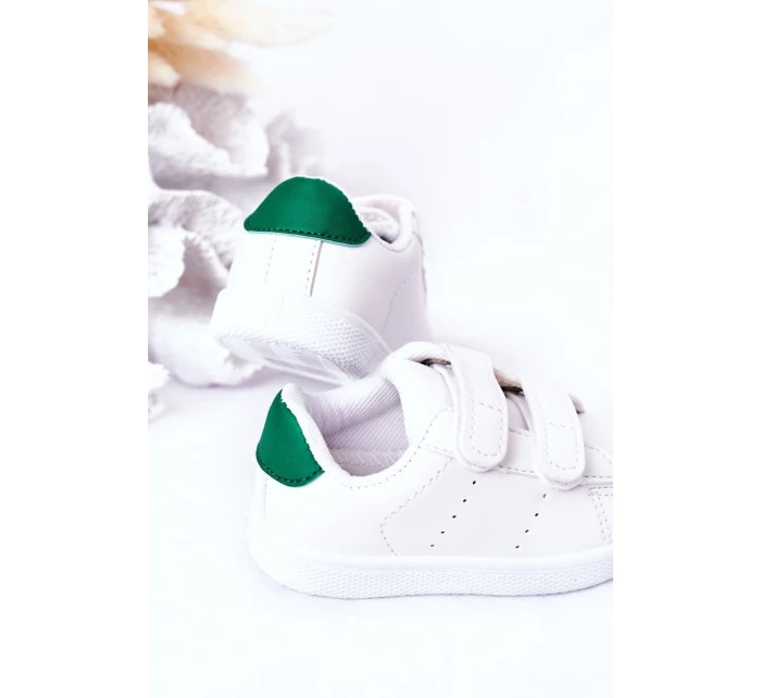 Dětské Tenisky Se Suchým Zipem Bíle-Zelené California Dětské Tenisky Se Suchým Zipem Bíle-Zelené California