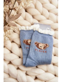 model 21645198 Bavlněné Ponožky S Medvídkem Modré - Aura.via