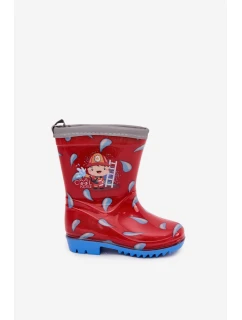 Dětské holínky hasič červené Breezly