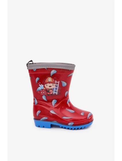 Dětské holínky hasič červené Breezly