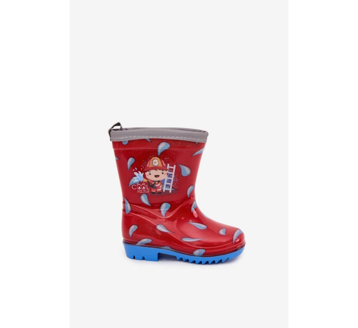 Dětské holínky hasič červené Breezly