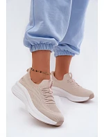 Materiálové Sportovní Boty Dámské Slip-On Kobbo 102425 Béžové