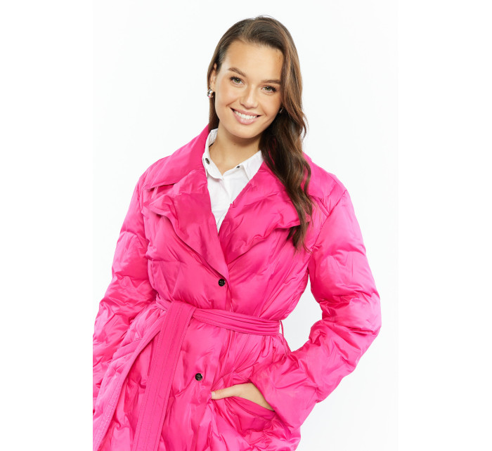 Monnari Kabáty Dámský prošívaný kabát s límcem Pink