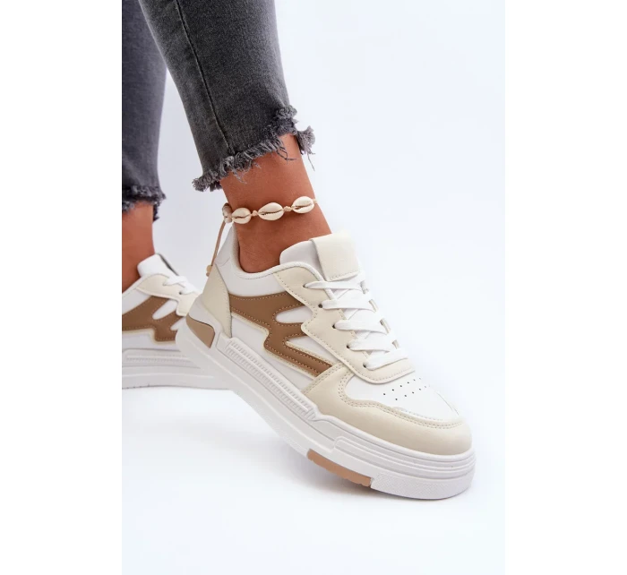 Dámské tenisky na platformě vyrobené z eko kůže, béžová Lynnette Dámské tenisky na platformě vyrobené z eko kůže, béžová Lynnette