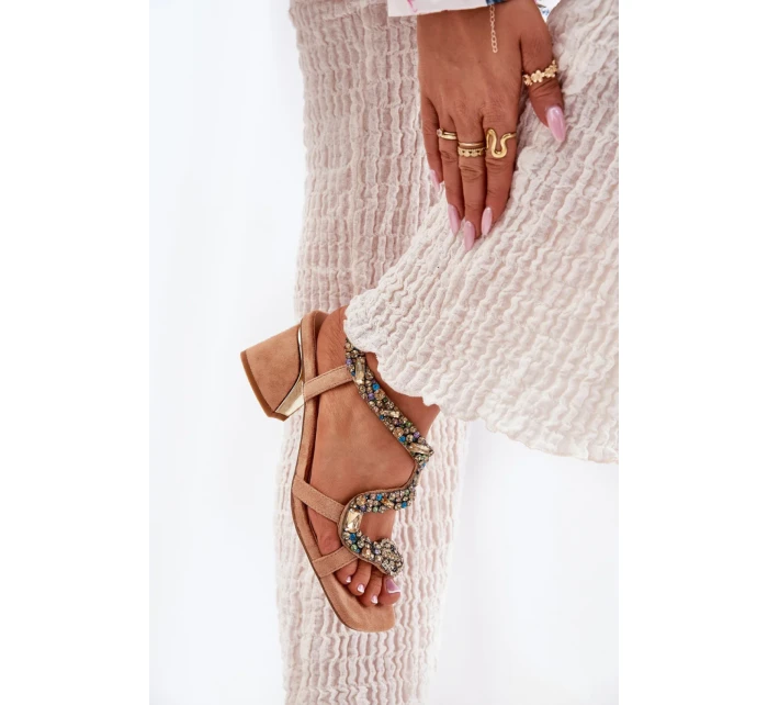 Sandály na podpatku model 212356 Step in style Sandály na podpatku model 212356 Step in style