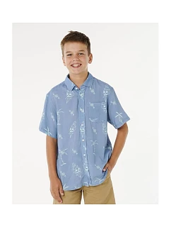 Chlapecká košile RIP CURL Eternal Shred Ss Shirt-Boy, modrá