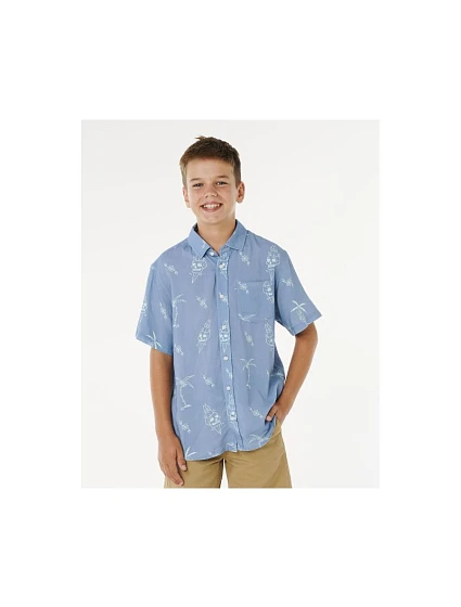 Chlapecká košile RIP CURL Eternal Shred Ss Shirt-Boy, modrá
