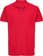 SOL'S Pacific Unisex piqué polo z těžké bavlny 25.4439 red