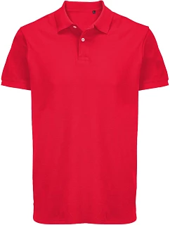SOL'S Pacific Unisex piqué polo z těžké bavlny 25.4439 red