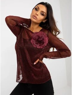 Dámská halenka s LK KMPL černá a červená  model 18037022 - FPrice