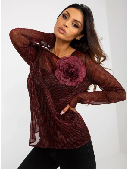 Dámská halenka s LK KMPL černá a červená  model 18037022 - FPrice