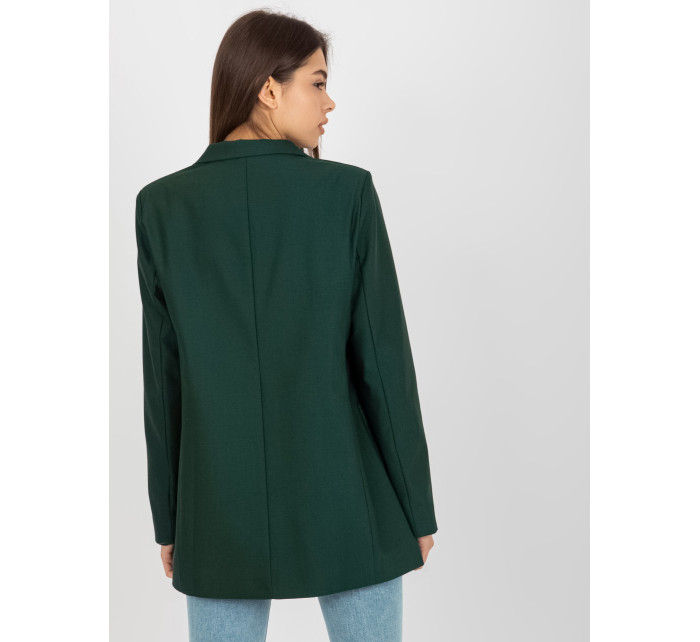Tmavě zelený dámský oversized sako