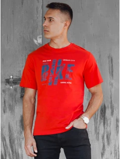 Pánské oranžové tričko s potiskem FashionStreet RX5448