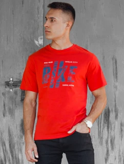 Pánské oranžové tričko s potiskem Dstreet RX5448