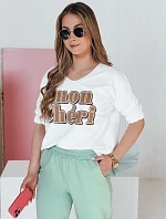 Dámská bavlněná halenka s potiskem CHERINO bílá FashionStreet RY2828