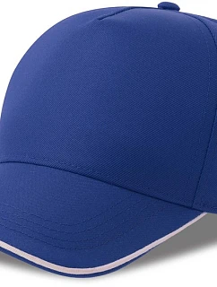 Atlantis Headwear Recy Five Piping 5 panelová sandwich kšiltovka 33.0282 royal/white