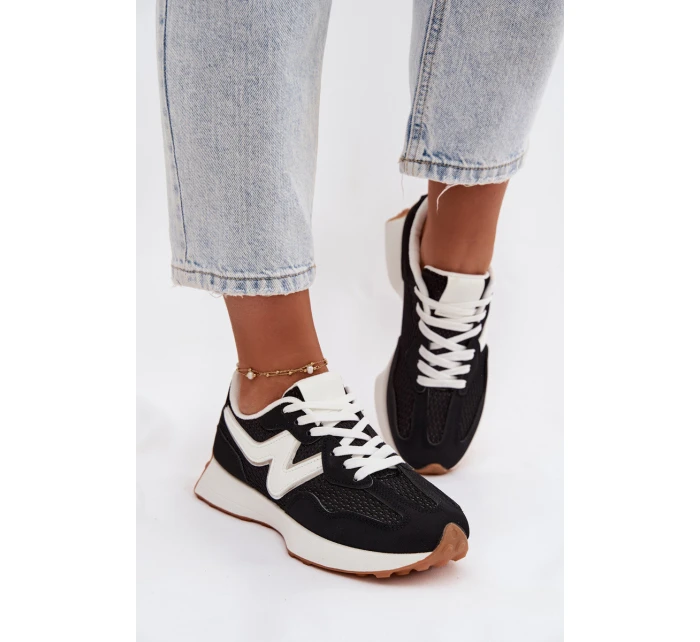 Dámské sportovní boty na platformě černé Janelora