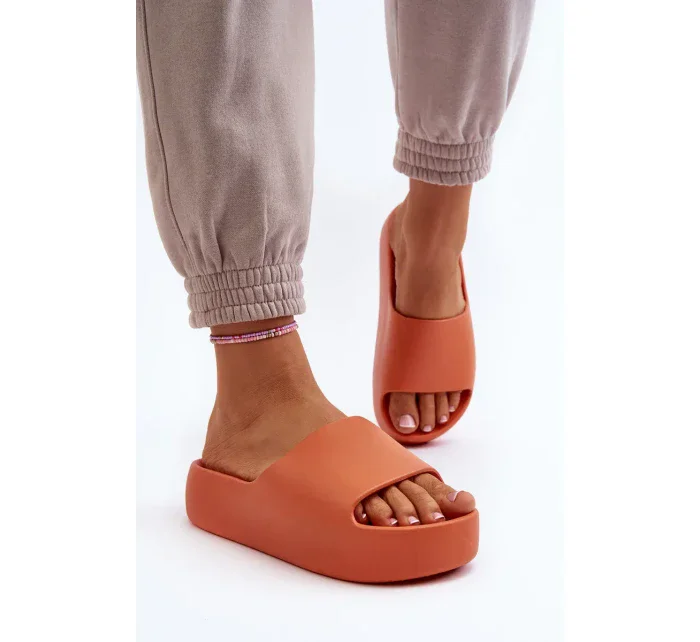 Dámské pantofle se silnou podrážkou, oranžová Oreithano Dámské pantofle se silnou podrážkou, oranžová Oreithano