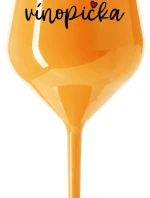 VÍNOPIČKA - oranžová nerozbitná sklenice na víno 470 ml