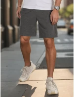 Pánské tmavě šedé teplákové šortky Dstreet SX2484 Pánské tmavě šedé teplákové šortky Dstreet SX2484