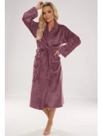 Dlouhý dámský župan s límcem model 16477876 Abigail - De Lafense