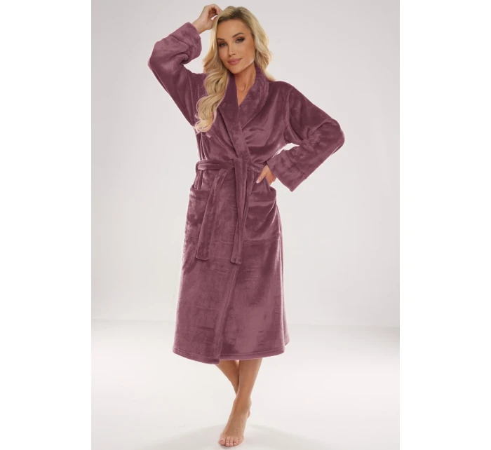 Dlouhý dámský župan s límcem model 16477876 Abigail - De Lafense