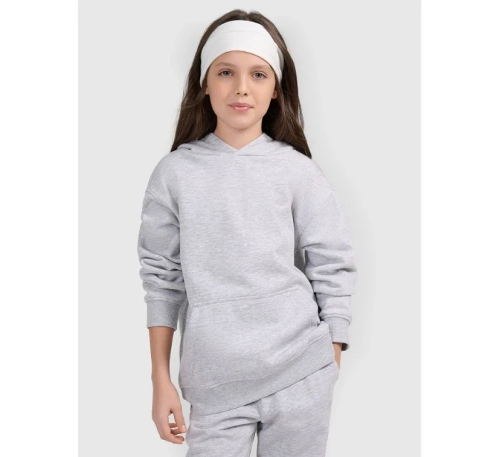 Dívčí nepruhovaná mikina s kapucí 4F 4FJWMM00TSWSF1862-25M Dívčí nepruhovaná mikina s kapucí 4F 4FJWMM00TSWSF1862-25M