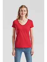 Fruit of the Loom Lady-Fit Iconic 150 V-Neck T Dámské tričko s výstřihem do V 16.1444 red Fruit of the Loom Lady-Fit Iconic 150 V-Neck T Dámské tričko s výstřihem do V 16.1444 red