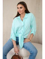 Bavlněná mušelínová košile oversize mincovna Bavlněná mušelínová košile oversize mincovna