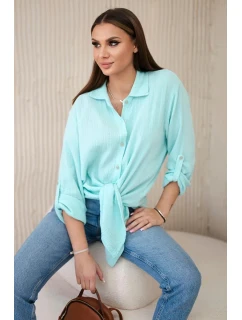 Bavlněná mušelínová košile oversize mincovna