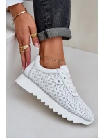 Kožené Sportovní Boty Na Platformě S D&A Bílé model 21686182 - S.Barski