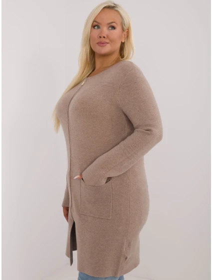 Sweter PM SW model 20473652 ciemny bezowy - FPrice Sweter PM SW model 20473652 ciemny bezowy - FPrice