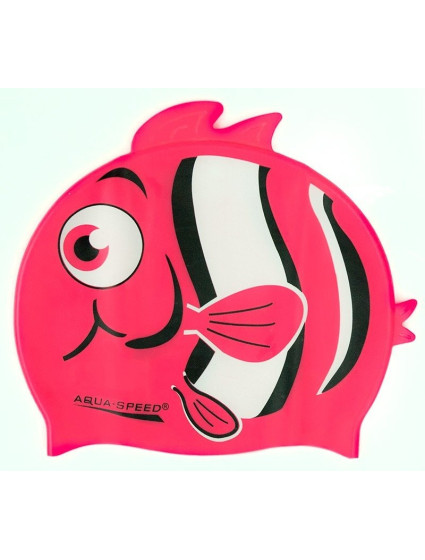 AQUA SPEED Plavecká čepice ZOO Nemo Pink Pattern 03