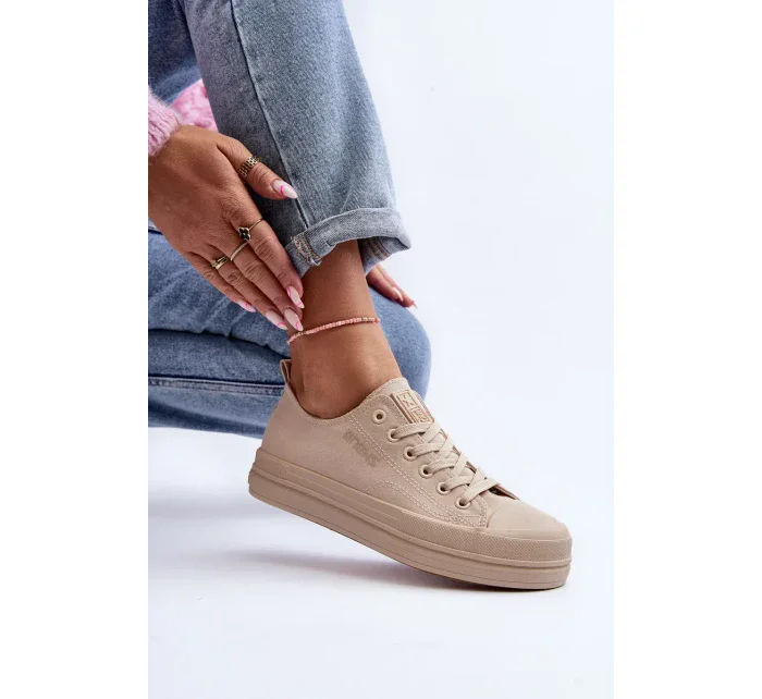 Dámské béžové látkové tenisky Staneva