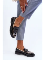 Dámské lakované boty mokasíny S.Barski černá Dámské lakované boty mokasíny S.Barski černá