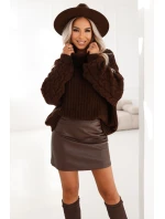 Teplý rolák oversize s širokými rukávy model 21794488 - numoco basic Teplý rolák oversize s širokými rukávy model 21794488 - numoco basic