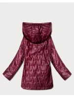 kurtka z kapturem plus size Goodlookin bordowa model 22015637 - S'WEST kurtka z kapturem plus size Goodlookin bordowa model 22015637 - S'WEST