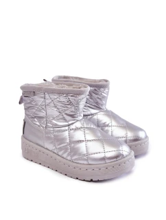 Dětské teplé sněhule Big Star KK374241 Stříbro