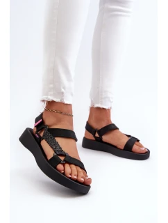 sandály na suchý zip  Černé model 21661847 - Zaxy