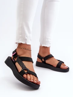 sandály na suchý zip  Černé model 21661847 - Zaxy