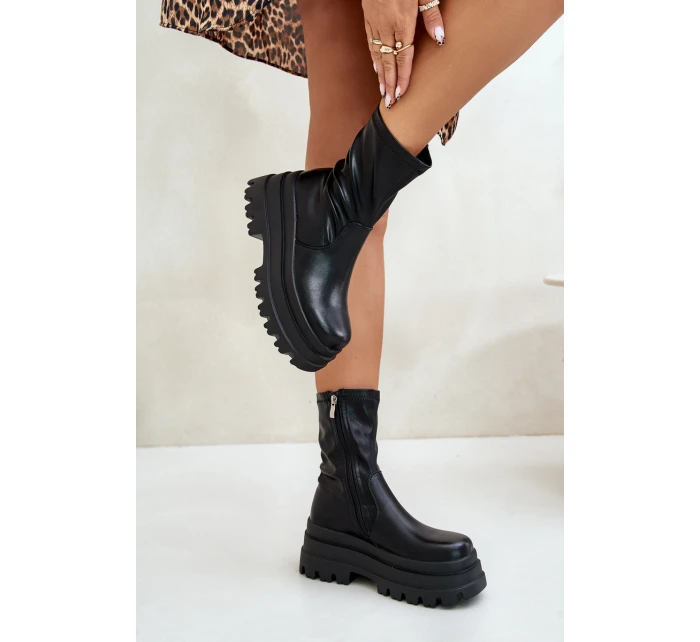 Boty Na Masivní Platformě Černé Florinara Boty Na Masivní Platformě Černé Florinara